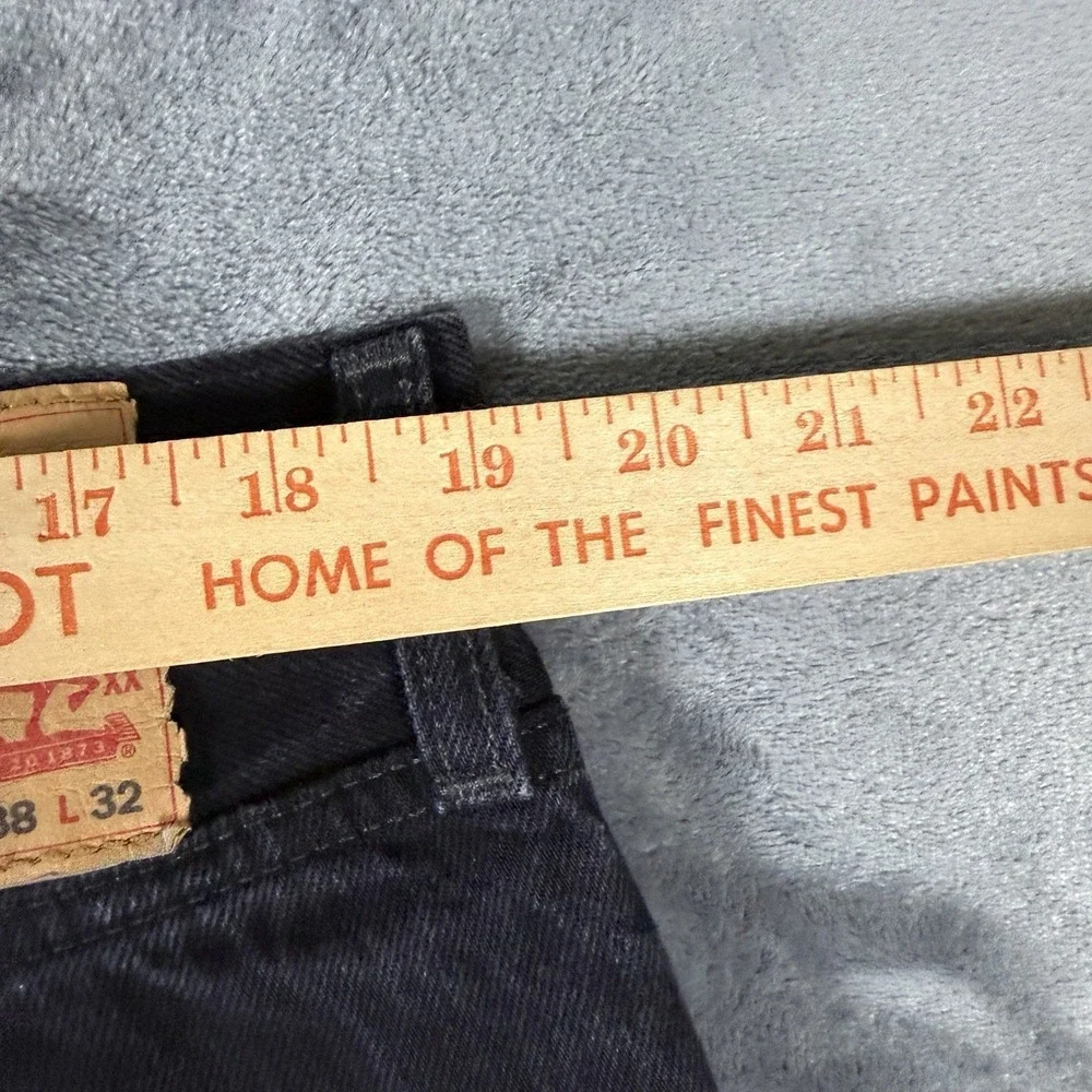 Levi's 501 Original Fit Jeans Mens 38x32 Faded Black Button Fly‎ Straight Leg